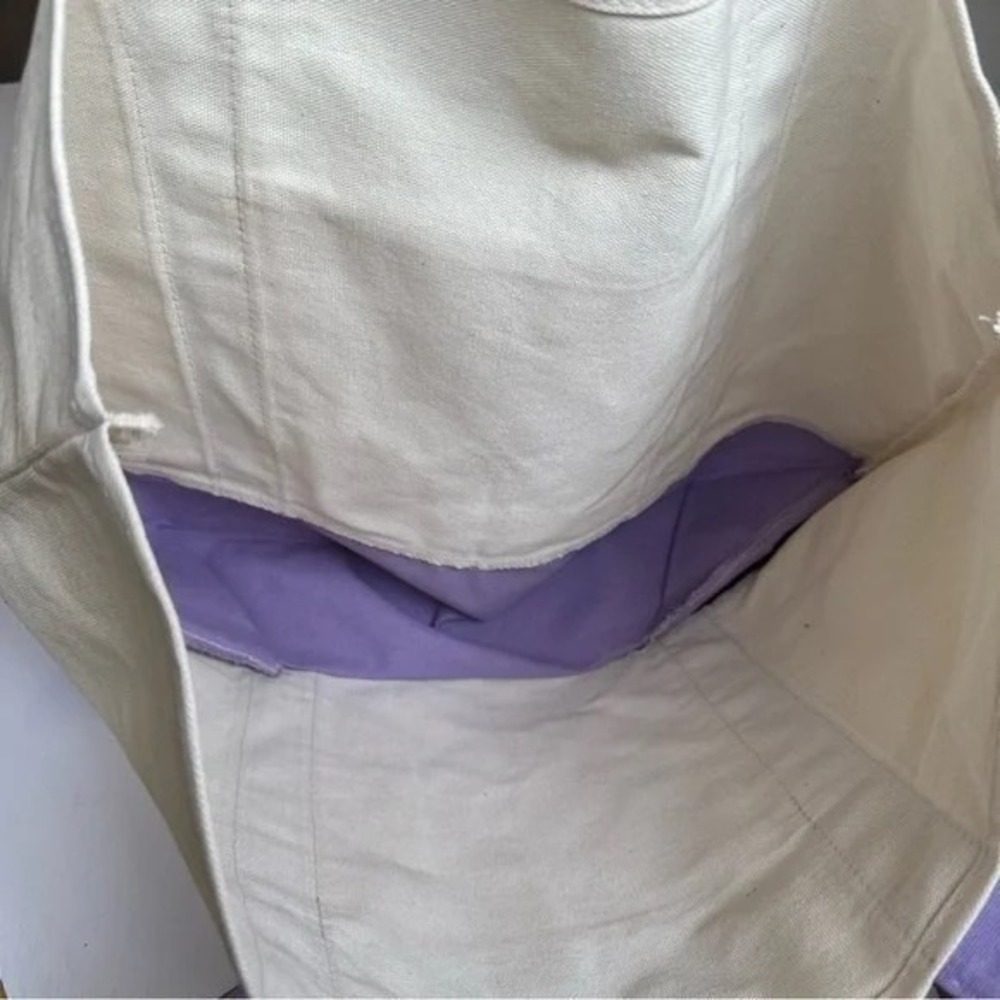 NWT Trader Joe's Large Lavender Tote Bag 2026 Spring Limited Edition Rare - Picture 4 of 8